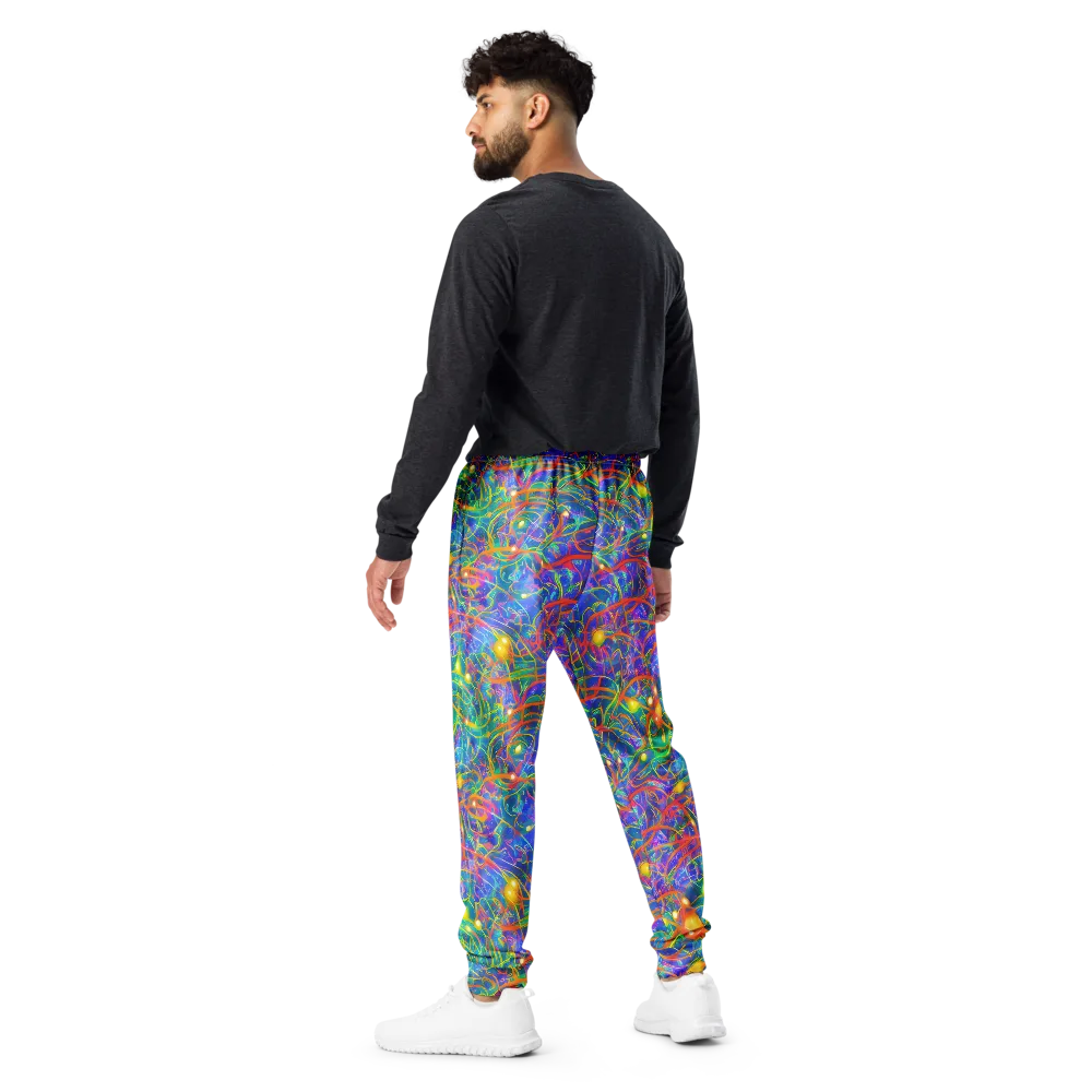 Psychedelic Vines on Men's Joggers — Back