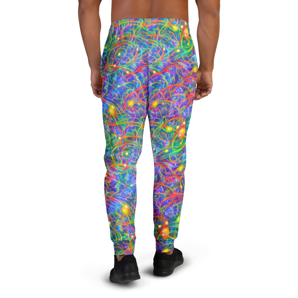 Psychedelic Vines on Men's Joggers — Back