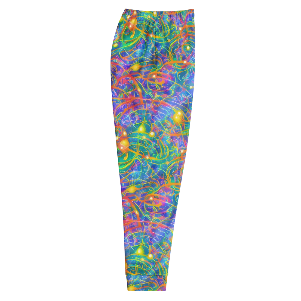 Psychedelic Vines on Men's Joggers — Right