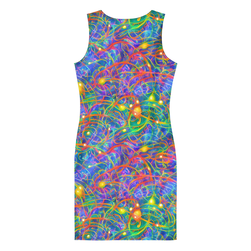 Psychedelic Vines on Bodycon Dress — Back