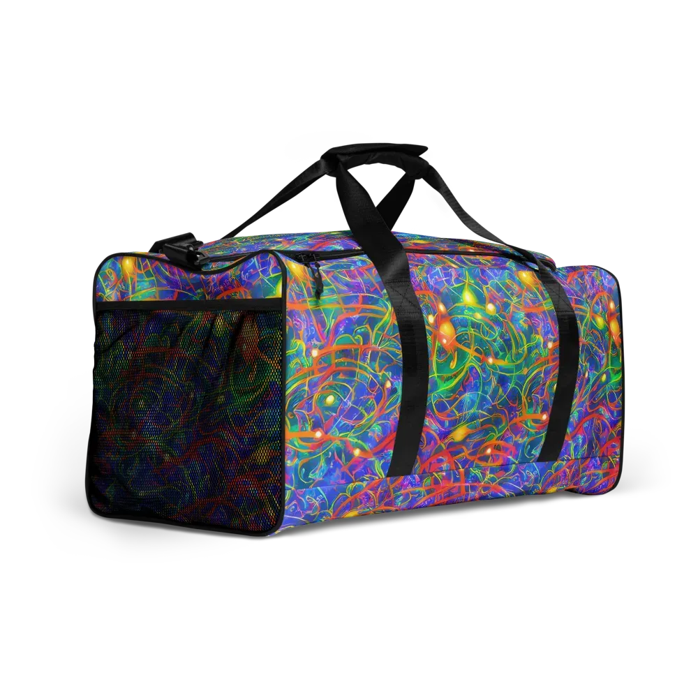 Psychedelic Vines on Duffle Bag — Right Front