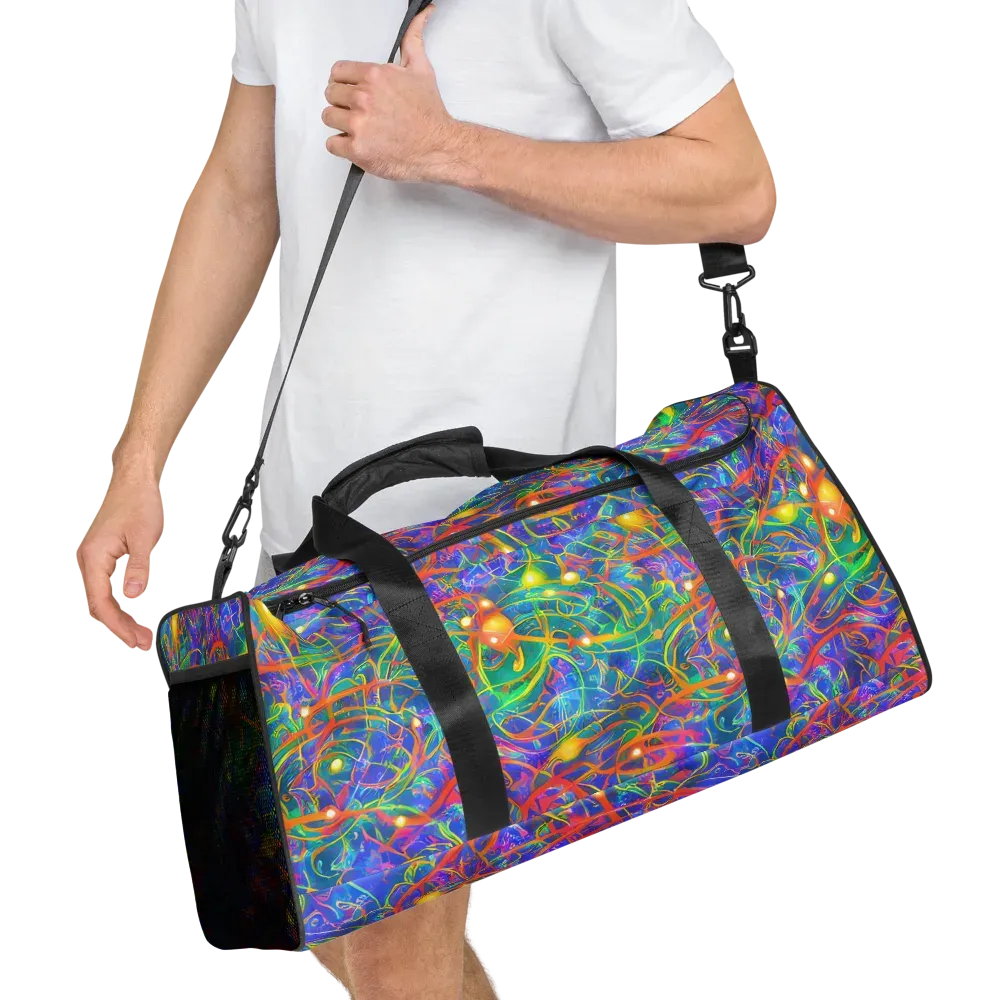 Psychedelic Vines on Duffle Bag — Right Front