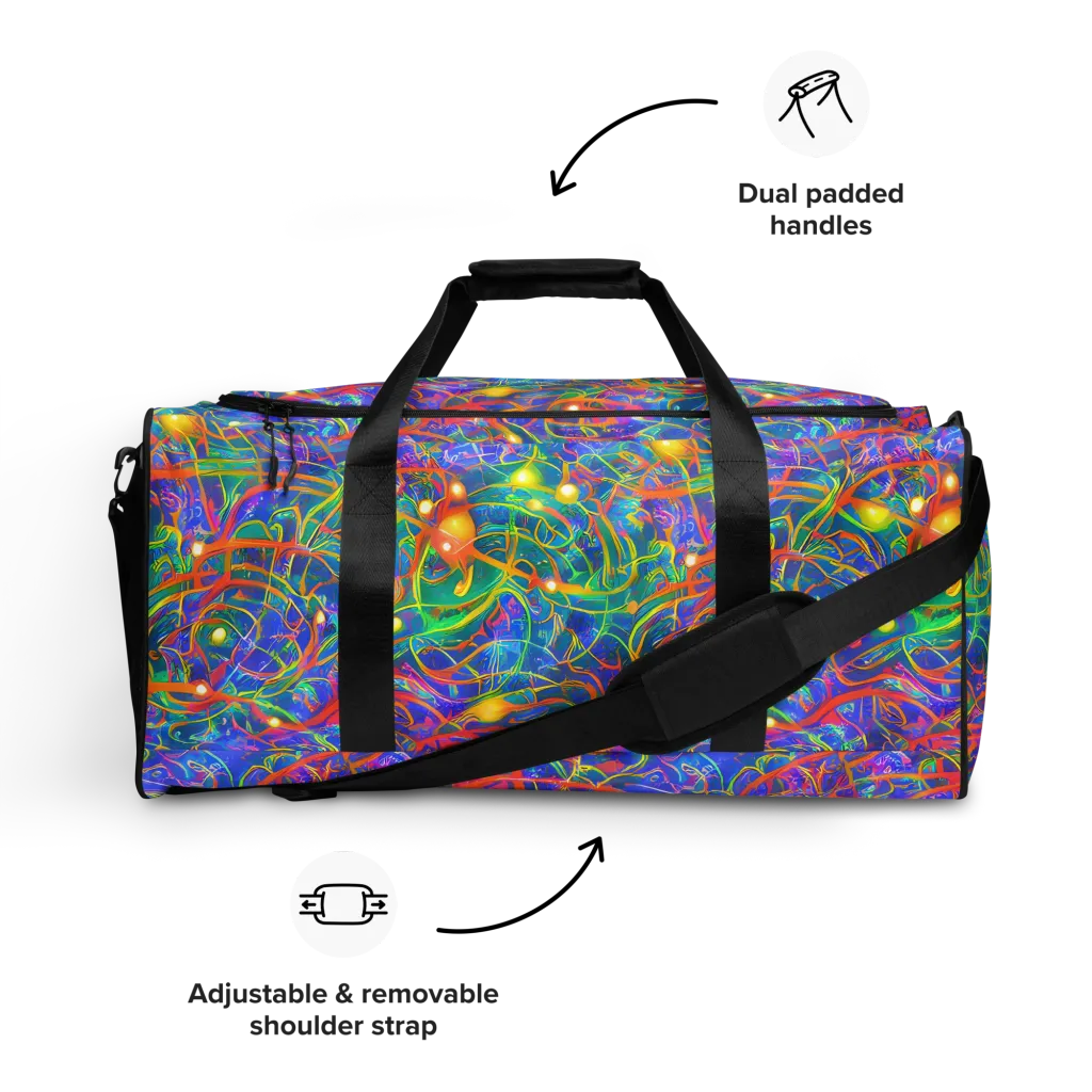Psychedelic Vines on Duffle Bag — Front