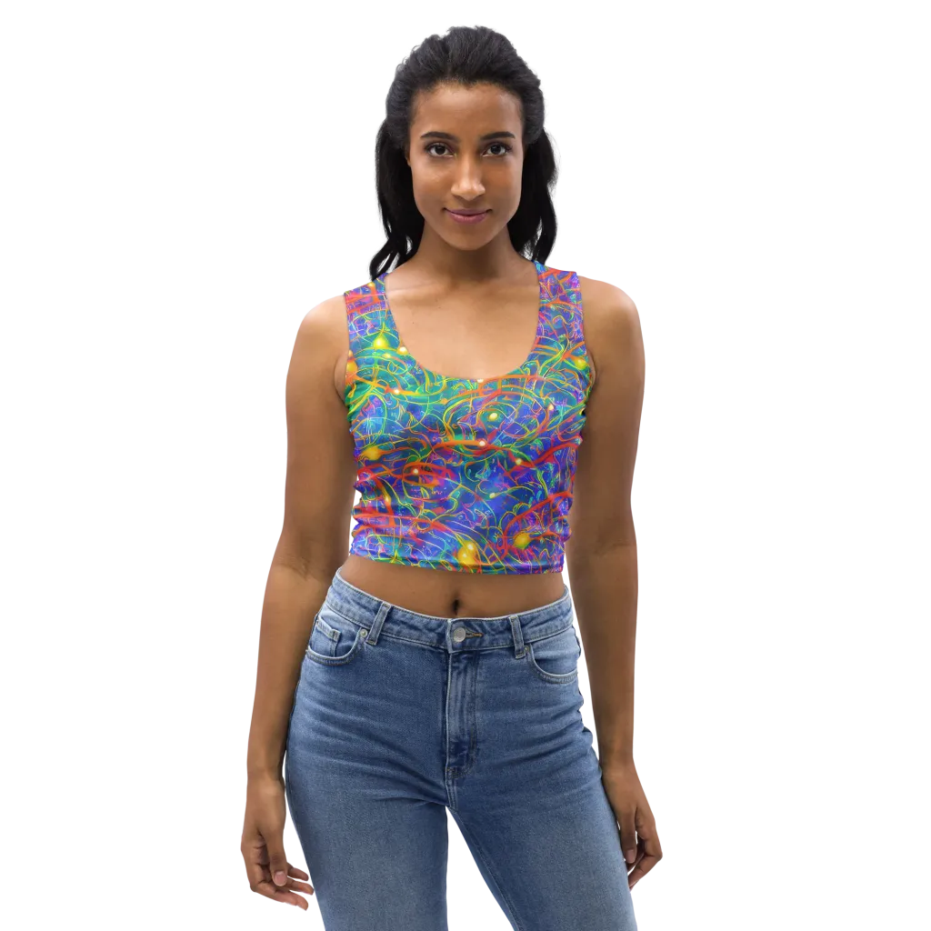 Psychedelic Vines on Crop Top — Front