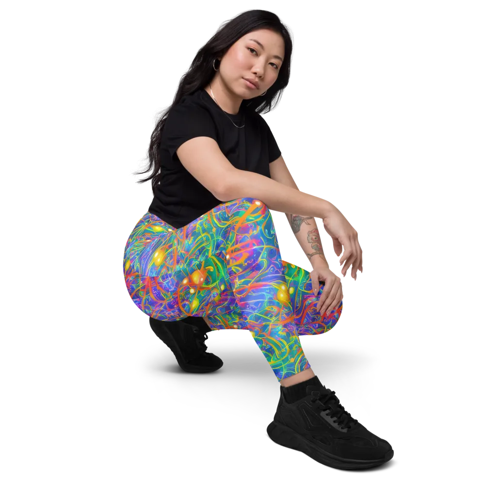 Psychedelic Vines on Leggings with Pockets — Right Front