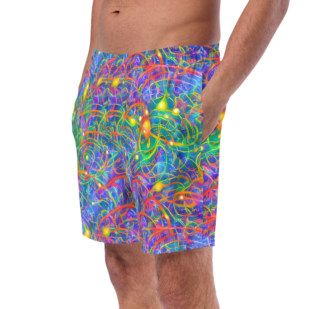 Psychedelic Vines on Swim Trunks — Left Front