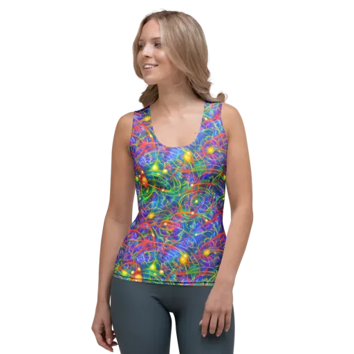 Psychedelic Vines on a Women's Tank Top