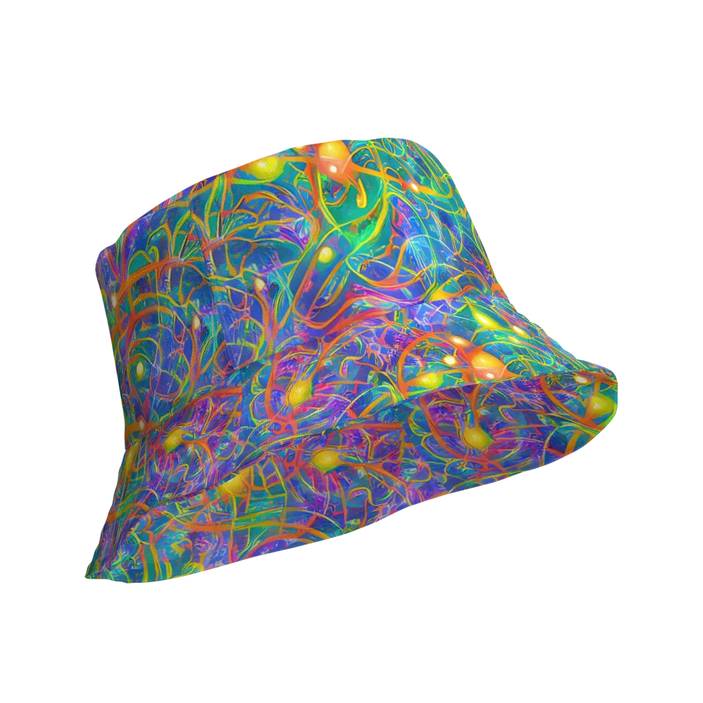 Psychedelic Vines on Reversible Bucket Hat — Product details Outside