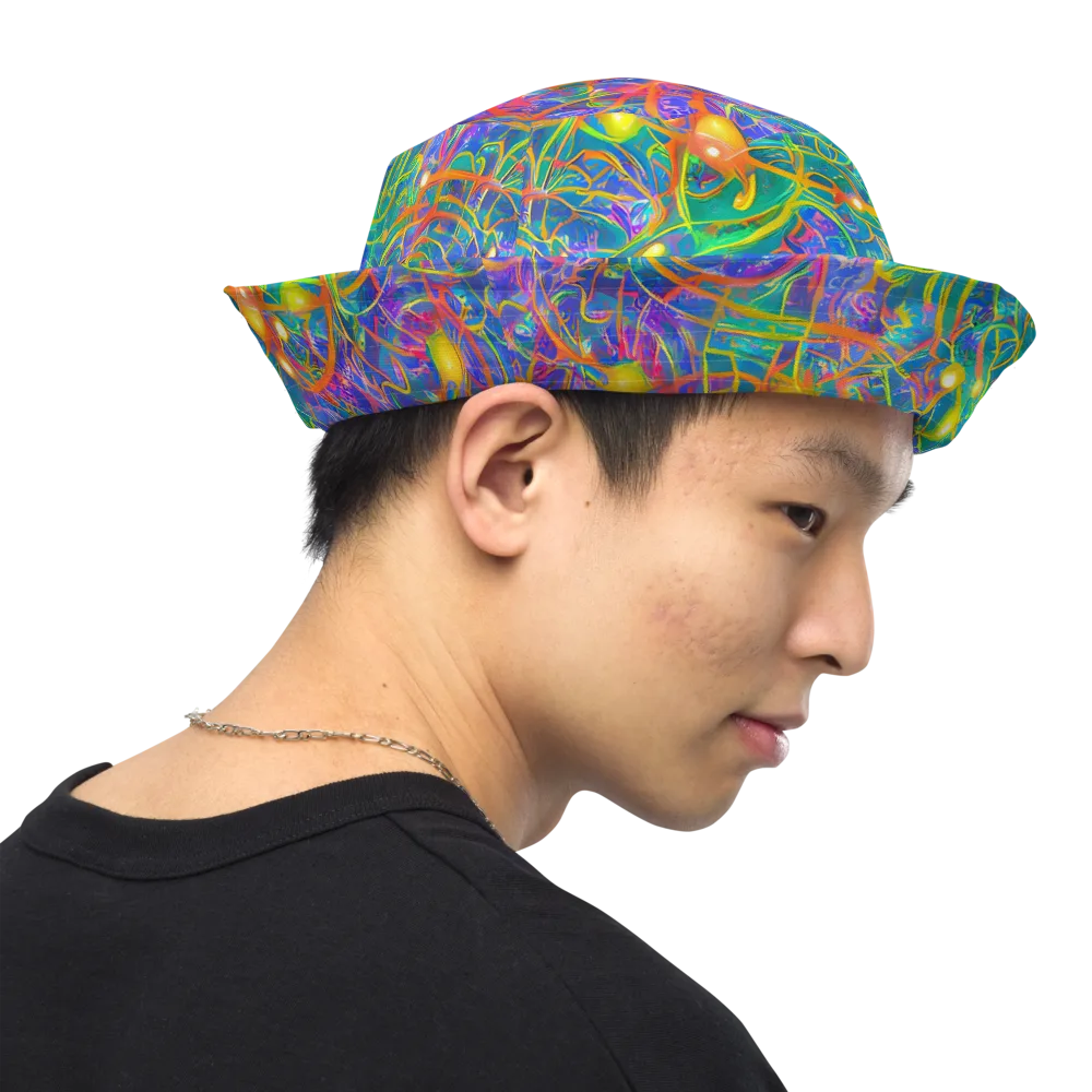 Psychedelic Vines on Reversible Bucket Hat — Right Outside
