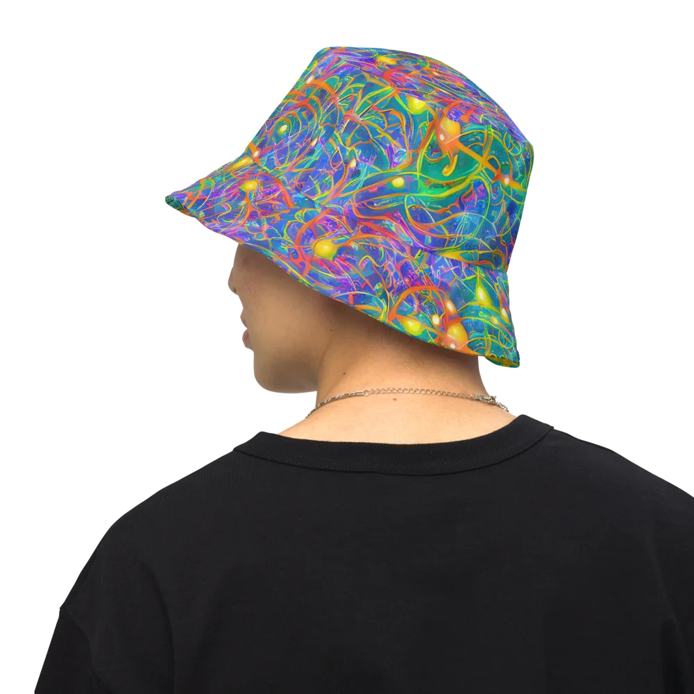 Psychedelic Vines on Reversible Bucket Hat — Back Inside