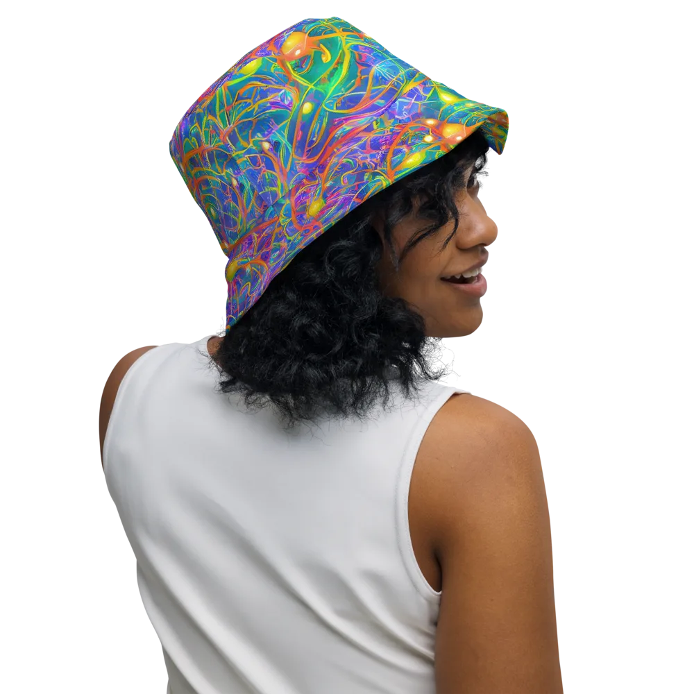 Psychedelic Vines on Reversible Bucket Hat — Right Outside