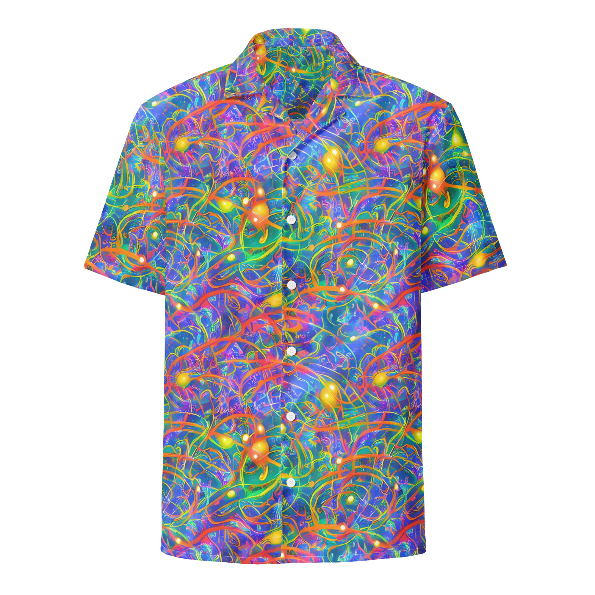 Psychedelic Vines on Button Shirt — Front