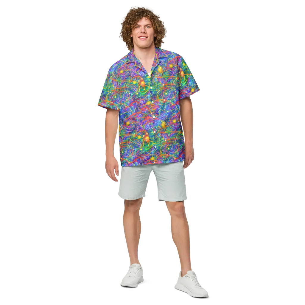 Psychedelic Vines on Button Shirt — Front