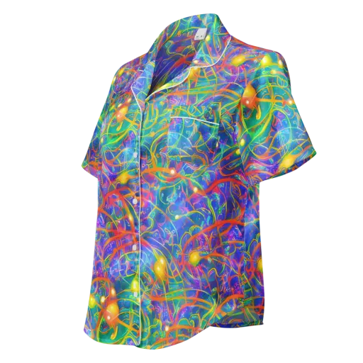 Psychedelic Vines on a Women's Short Sleeve Pajama Top