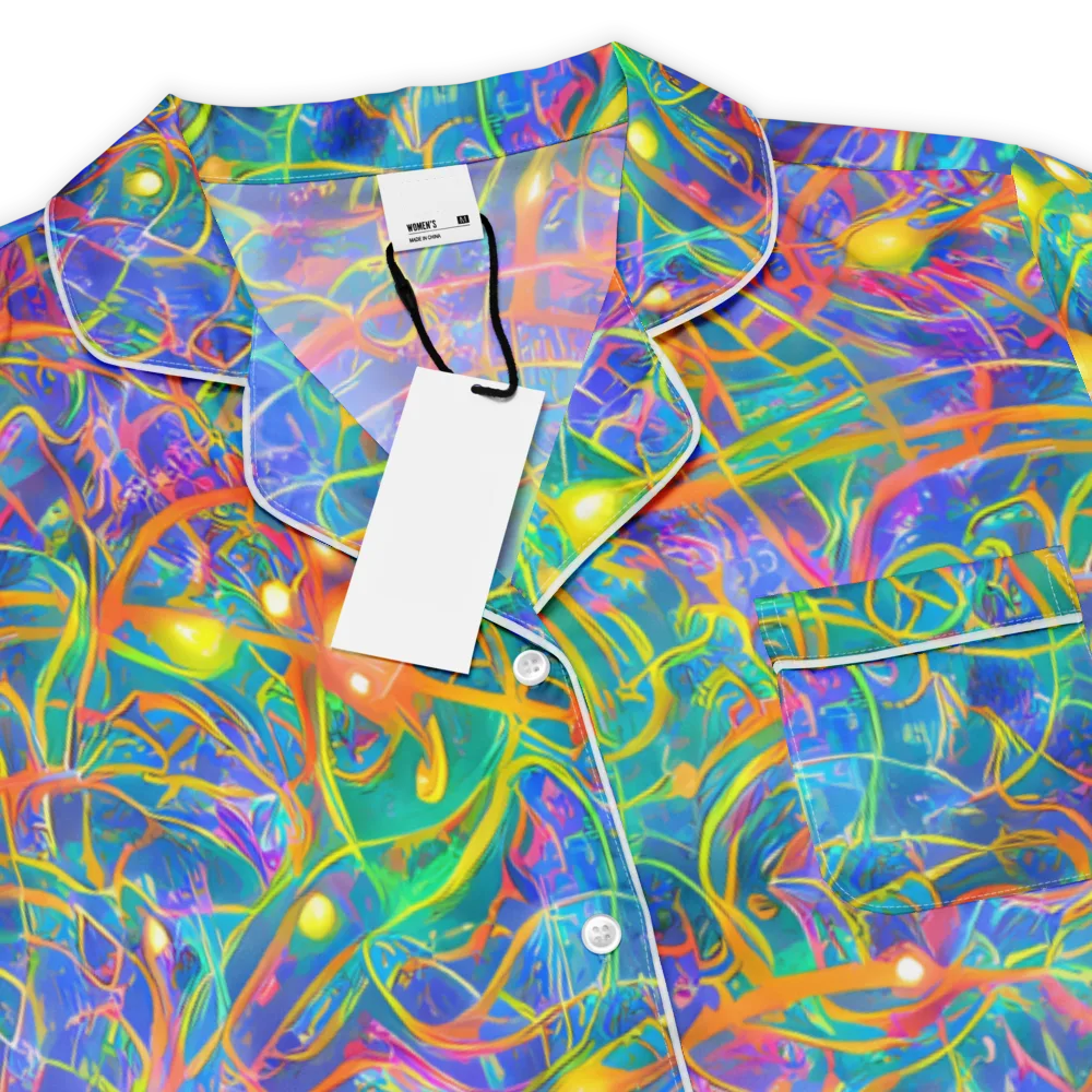 Psychedelic Vines on Women's Short Sleeve Pajama Top — Product details