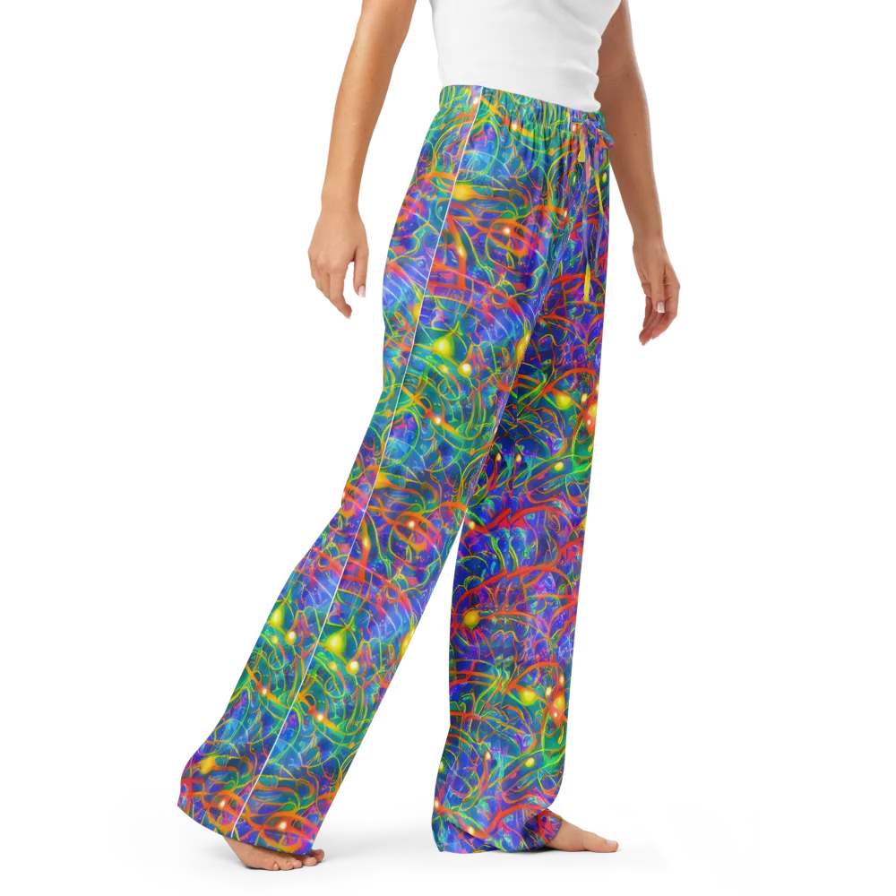 Psychedelic Vines on Women's Pajama Pants — Right Front