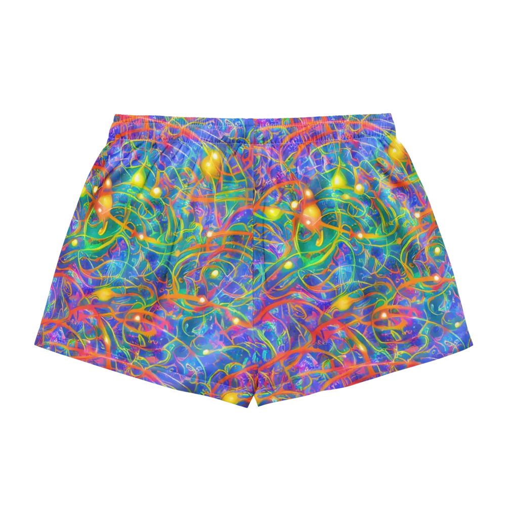 Psychedelic Vines on Women's Pajama Shorts — Back