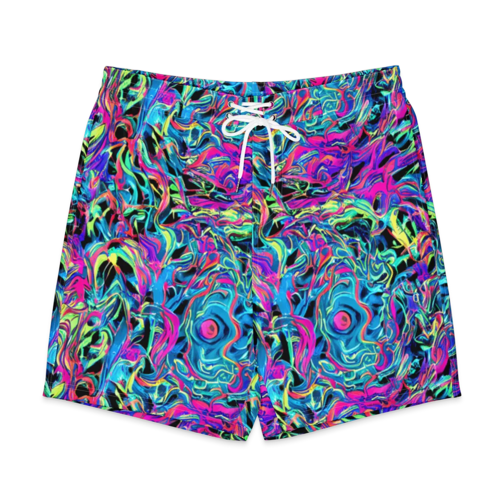 Cyberfluid on Men's Board Shorts — Front