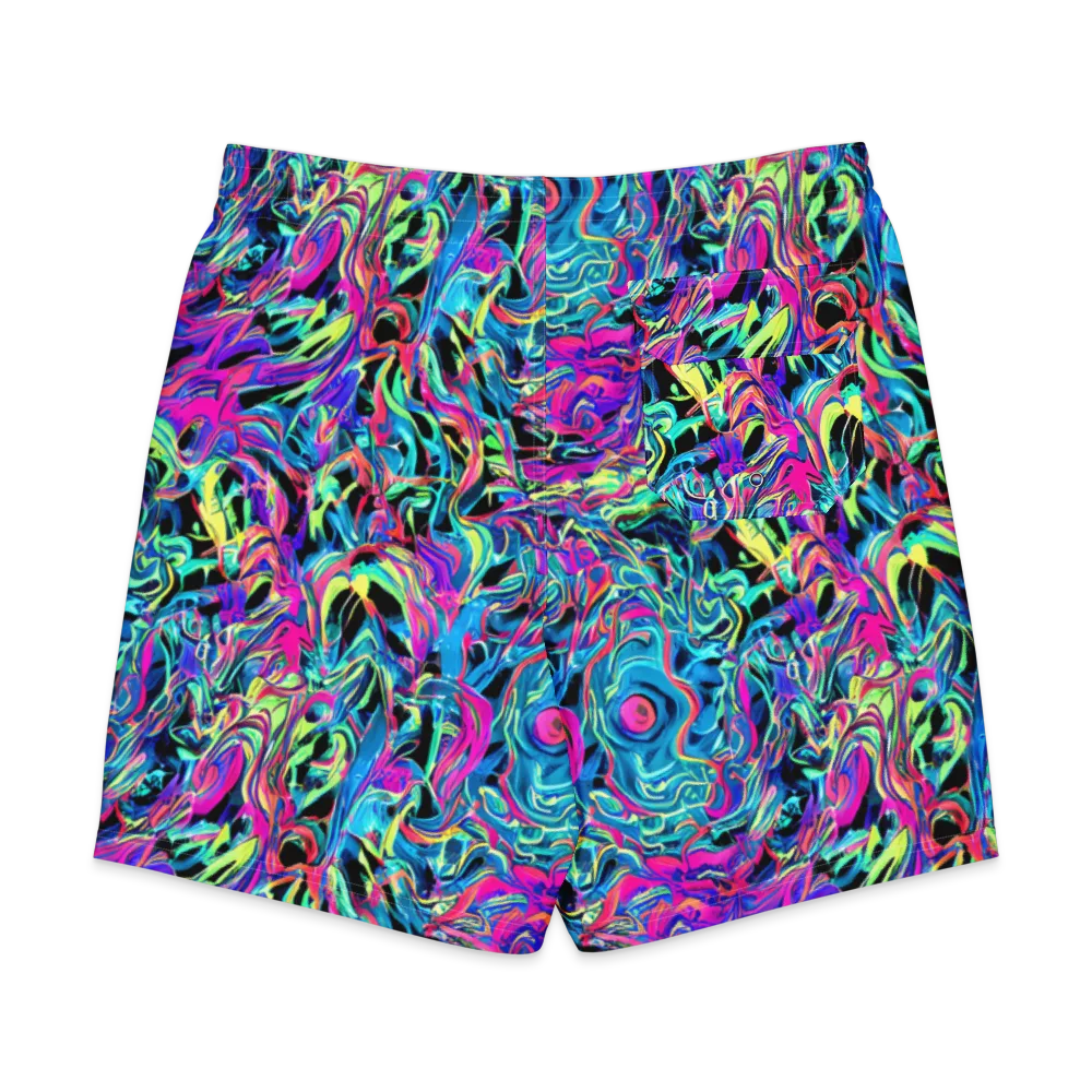 Cyberfluid on Men's Board Shorts — Back