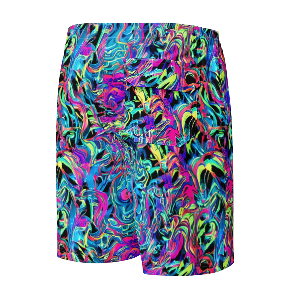 Cyberfluid on Men's Board Shorts — Back