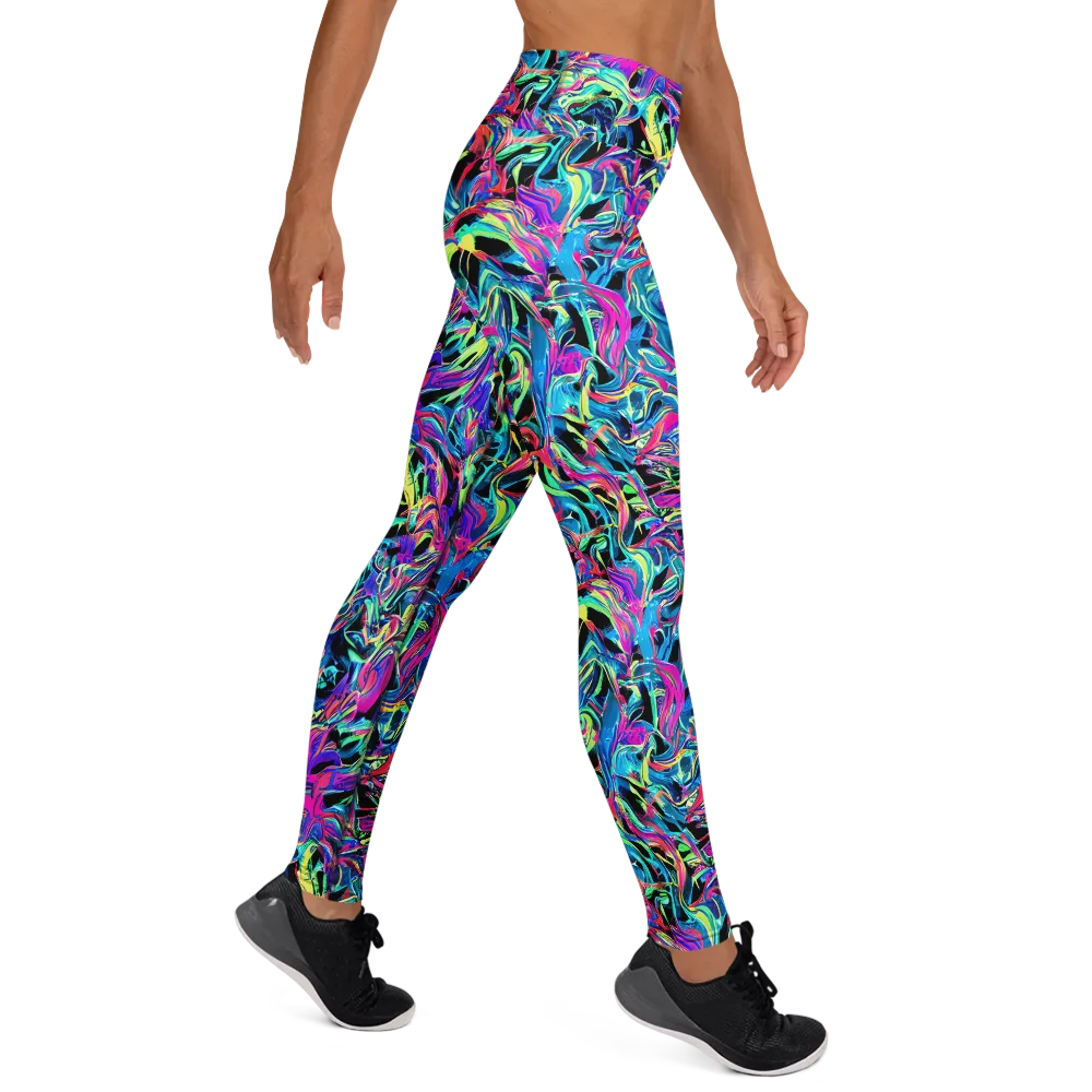 Cyberfluid on Yoga Leggings — Right
