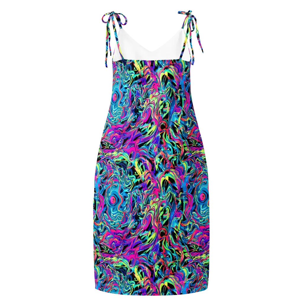 Cyberfluid on Slip Dress — Back