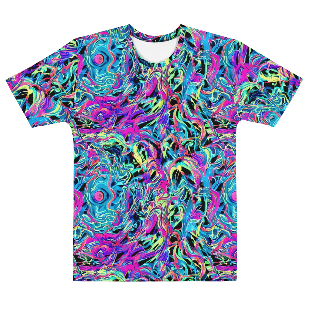Cyberfluid on Men's Cotton Crew Neck T-Shirt — Front