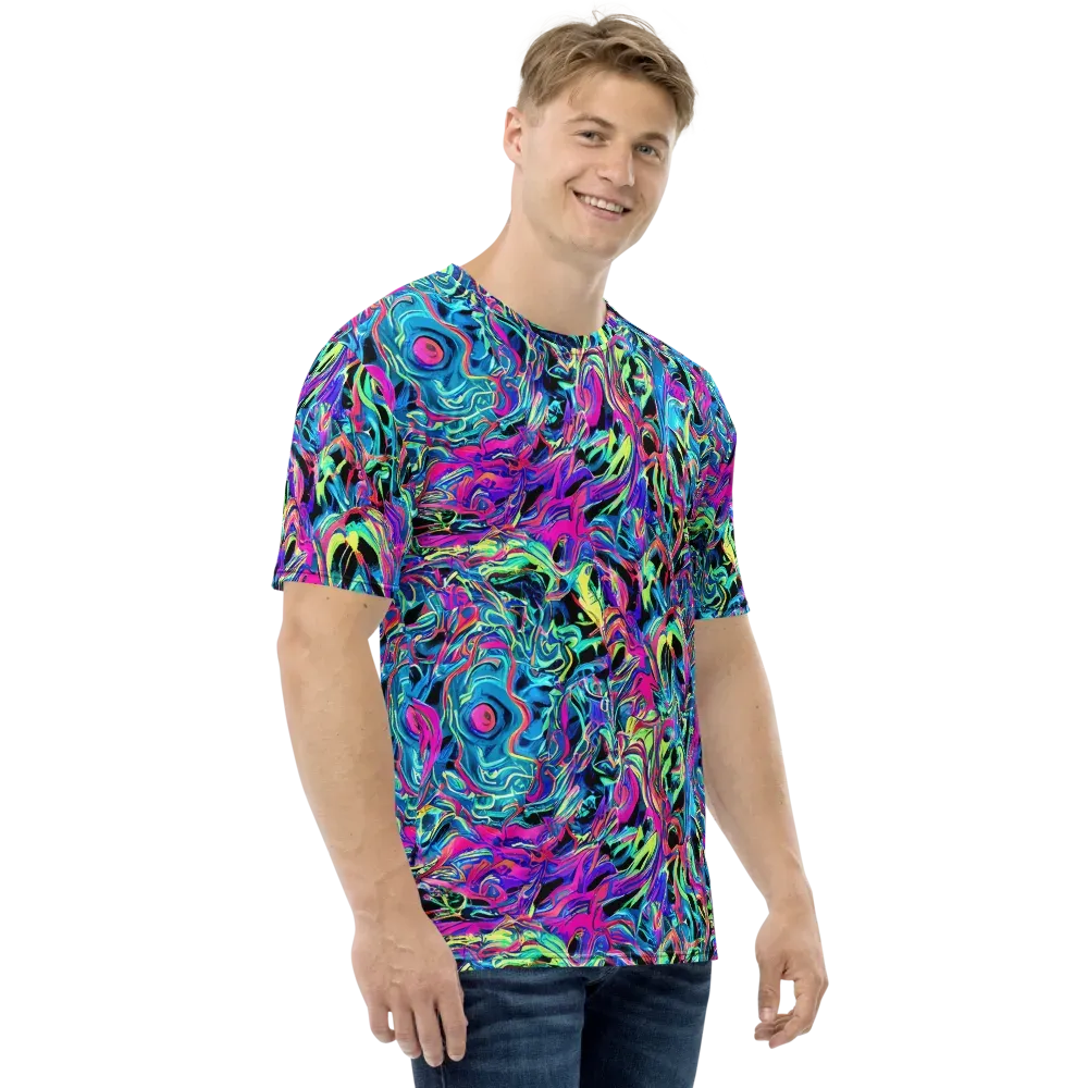 Cyberfluid on Men's Crew Neck T-Shirt — Right
