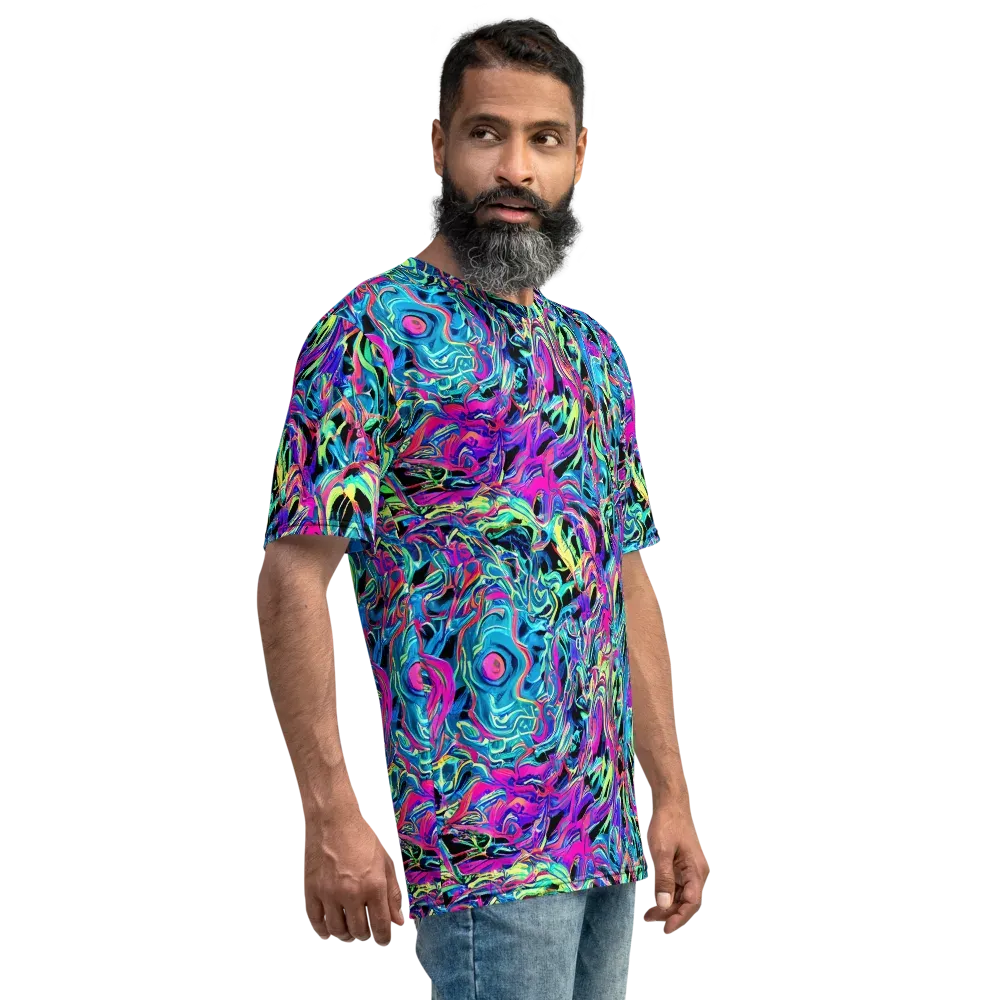 Cyberfluid on Men's Crew Neck T-Shirt — Right