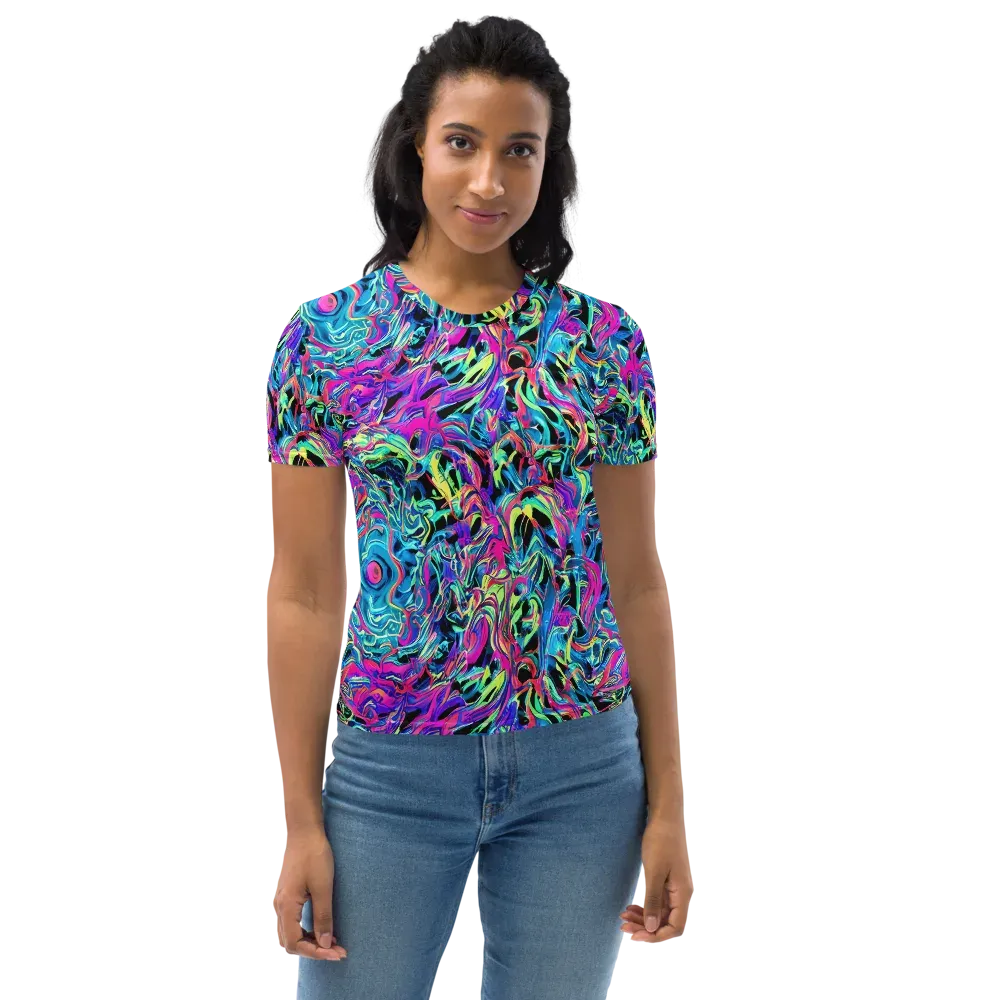 Cyberfluid on Women's Crew Neck T-Shirt — Front