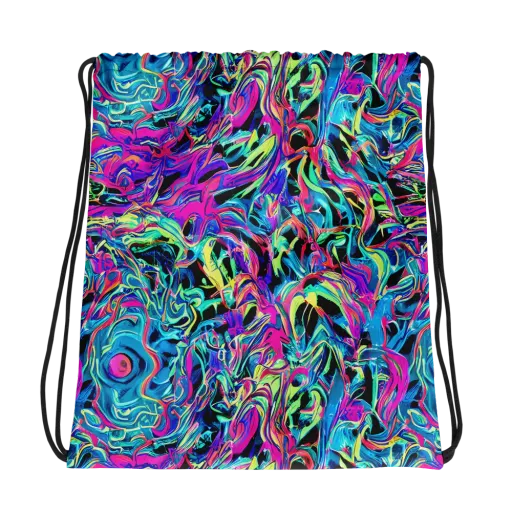 Cyberfluid on a Drawstring Bag