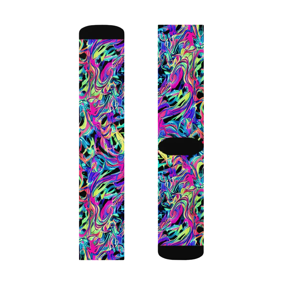 Cyberfluid on Socks — Left Sock