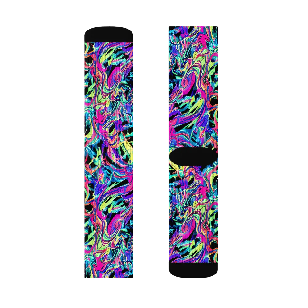 Cyberfluid on Socks — Right Sock