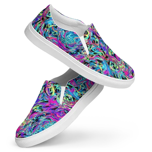 Cyberfluid on a Women's Slip-On Canvas Shoes
