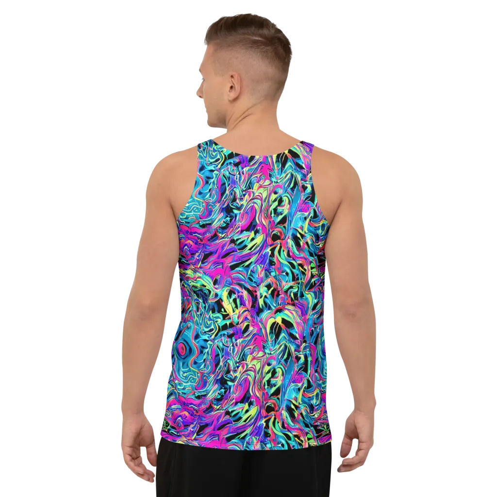 Cyberfluid on Men's Tank Top — Back