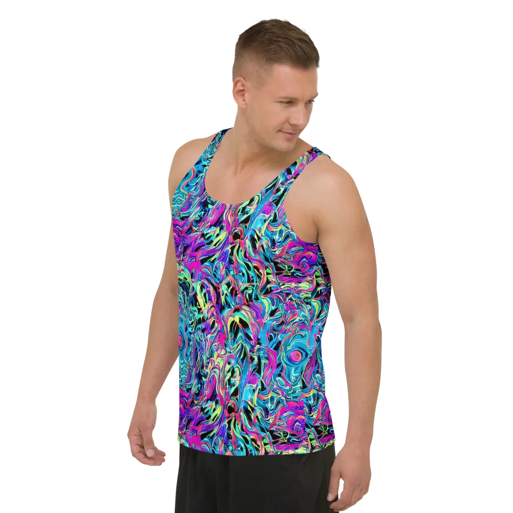 Cyberfluid on Men's Tank Top — Left Front
