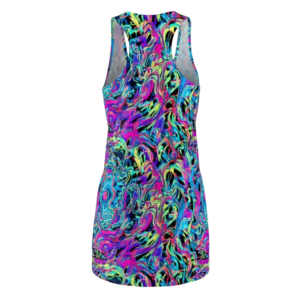 Cyberfluid on Racerback Dress — Back