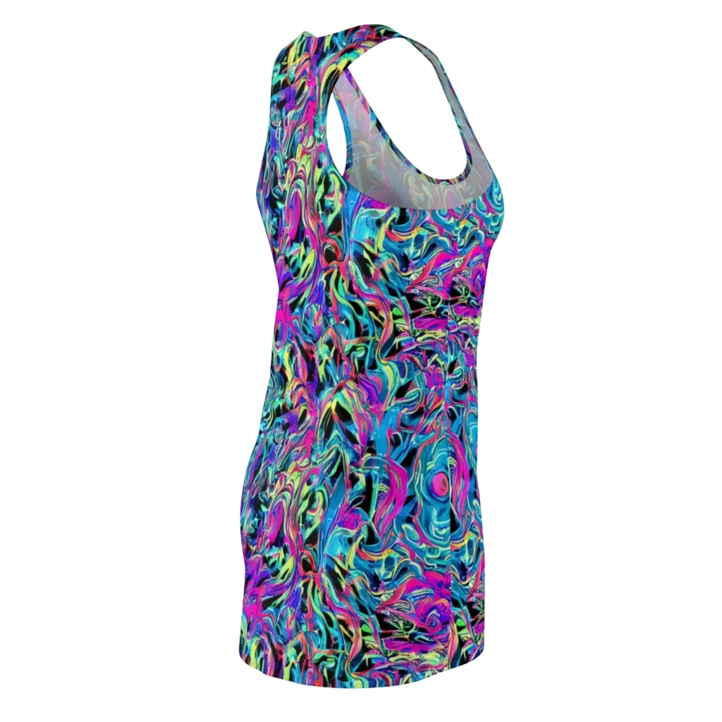 Cyberfluid on Racerback Dress — Back Side