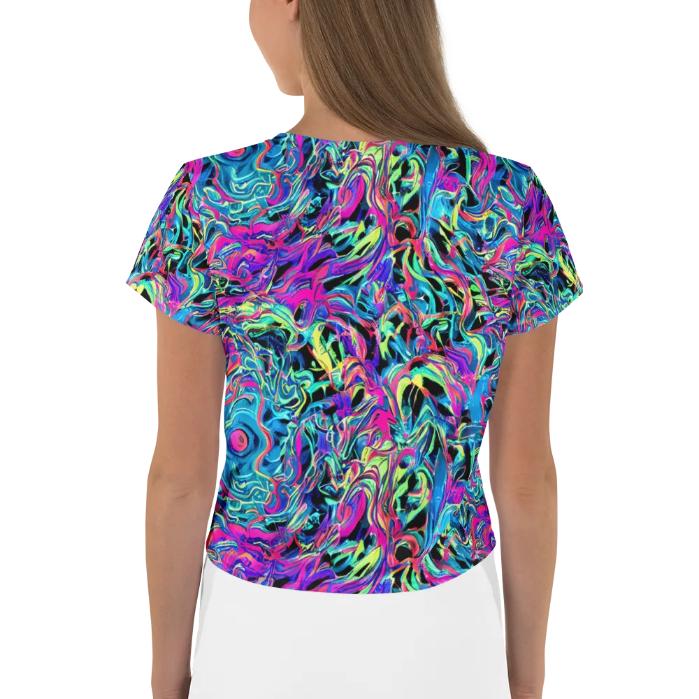 Cyberfluid on Crop Tee — Back