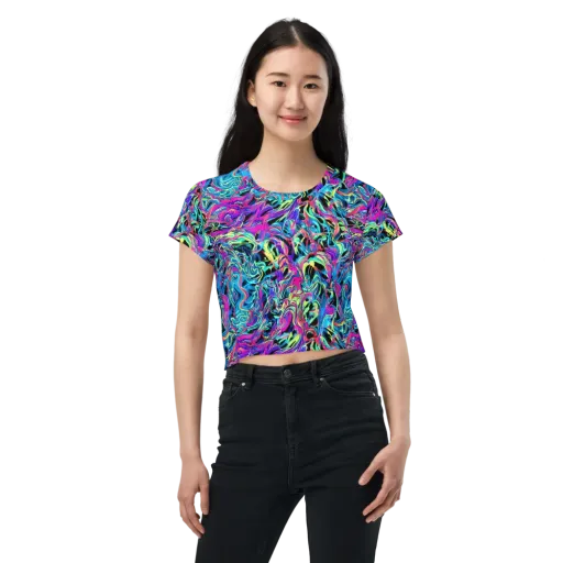 Cyberfluid on a Crop Tee