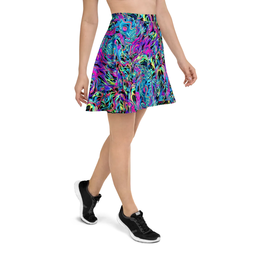 Cyberfluid on Skater Skirt — Right