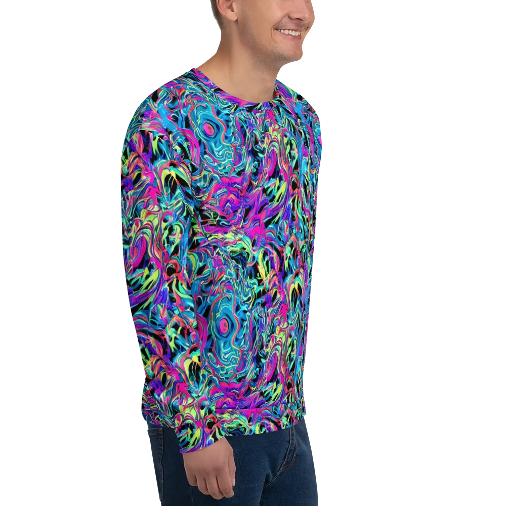 Cyberfluid on Sweatshirt — Right Front