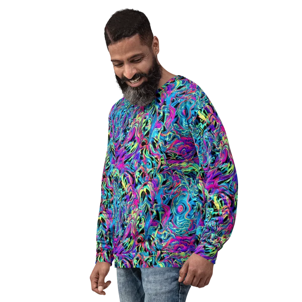 Cyberfluid on Sweatshirt — Left Front