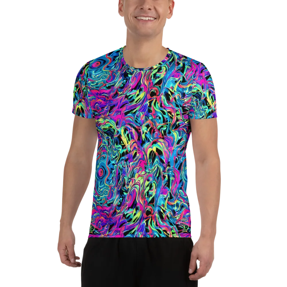 Cyberfluid on Men's Athletic T-Shirt — Front