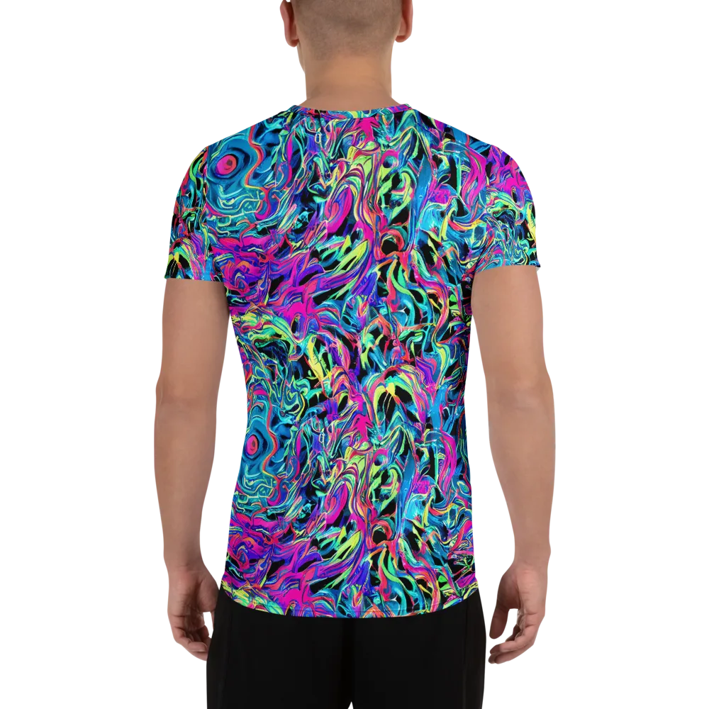 Cyberfluid on Men's Athletic T-Shirt — Back