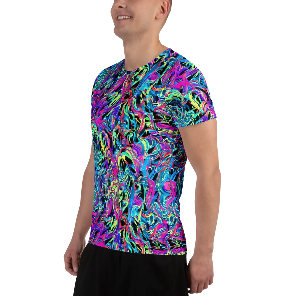 Cyberfluid on Men's Athletic T-Shirt — Left