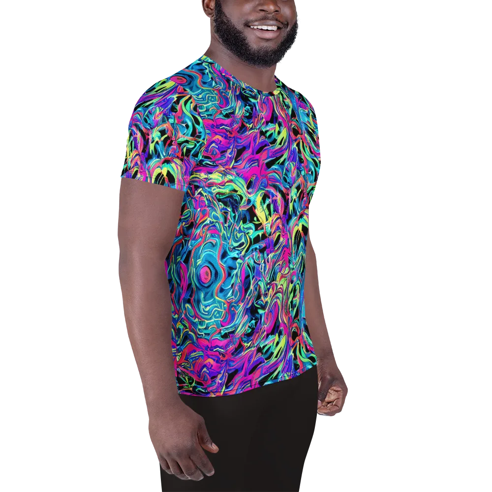 Cyberfluid on Men's Athletic T-Shirt — Right