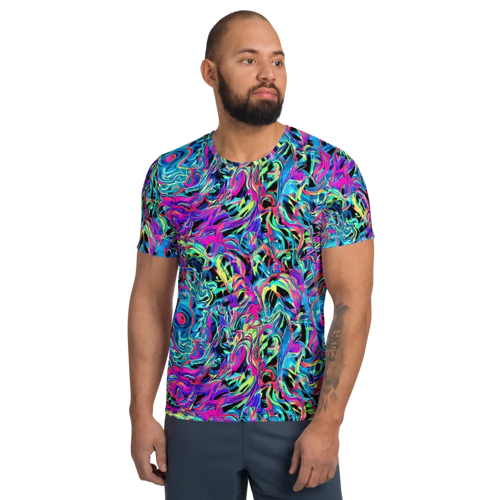 Cyberfluid on Men's Athletic T-Shirt — Front