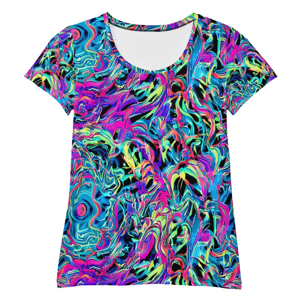 Cyberfluid on Women's Athletic T-Shirt — Front