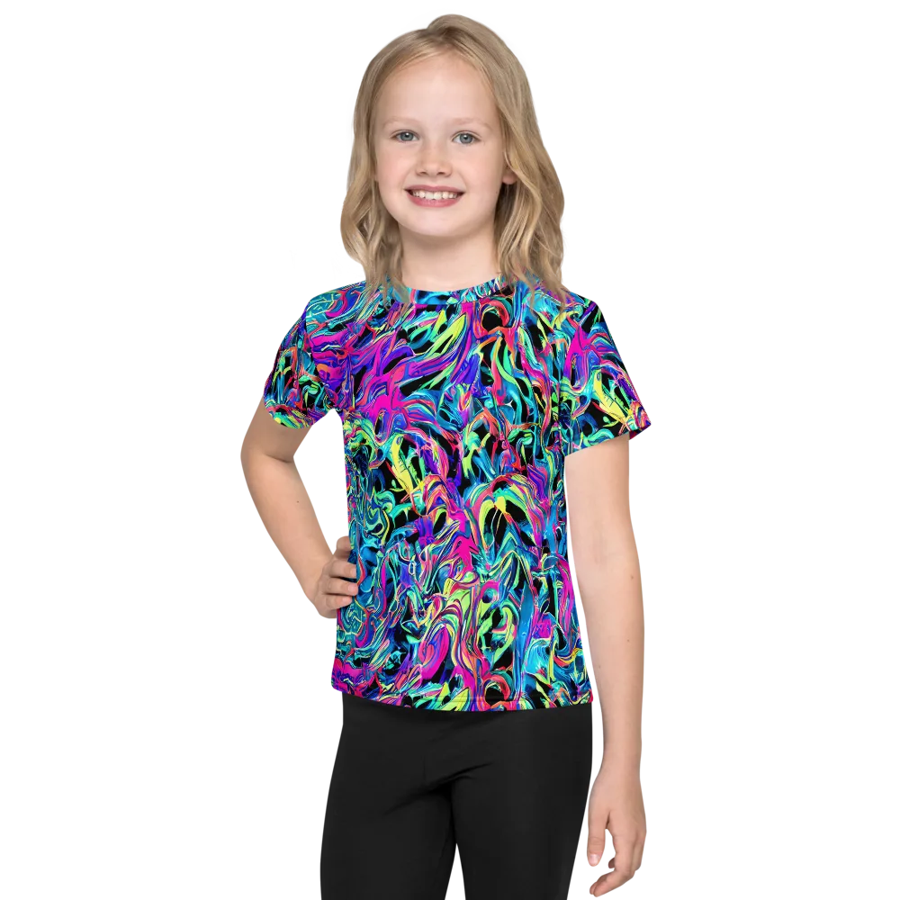 Cyberfluid on Kids Crew Neck T-Shirt — Front